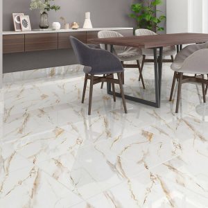 Piso Calacata 90083 Brilhante 57x57 Extra - Incopiso