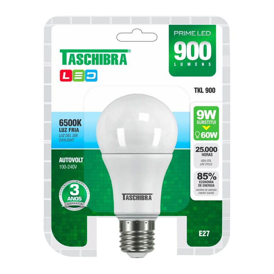 Lâmpada LED TKL900/60 8W/9W 16558 6500K – Taschibra - Santa Cruz Acabamentos
