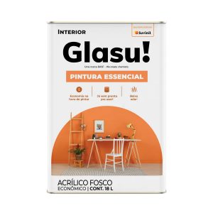 Tinta Acrílica Pintura Essencial Gelo Fosco 18L - Glasu!