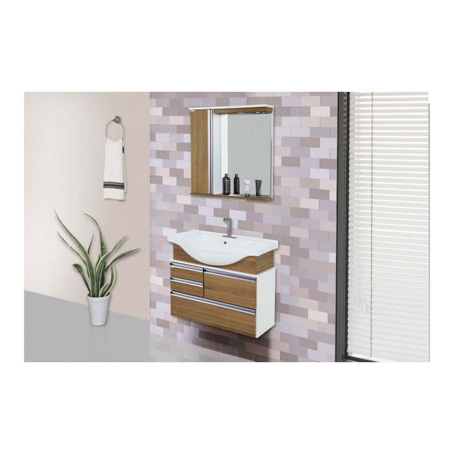 Kit Gabinete Banheiro Espelho Firenze 741 MDP no Sevilha 72.5 cm – AJ Rorato - Santa Cruz Acabamentos