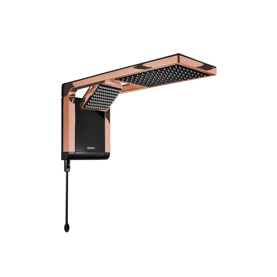 Chuveiro Acqua Duo Ultra Black Rose Gold 220V/7800W – Lorenzetti - Santa Cruz Acabamentos