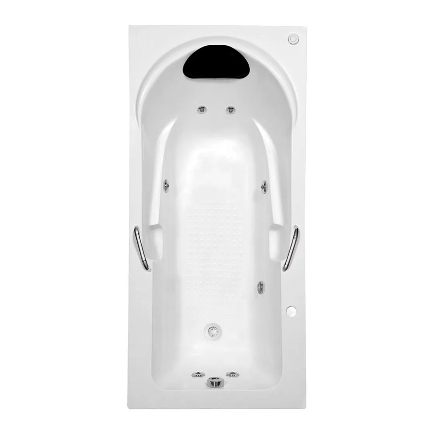 Banheira com Hidromassagem Capri Acrílico Branco 170X080 HA017WC Extra – Astra - Santa Cruz Acabamentos