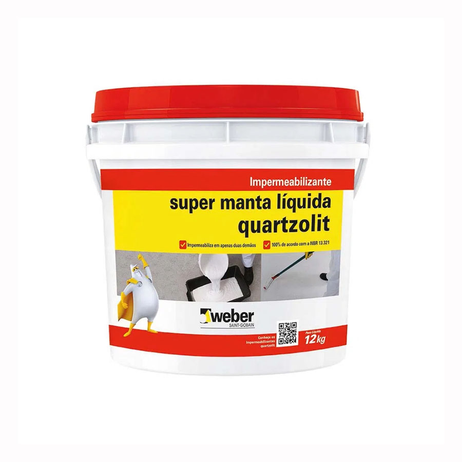 Super Manta Liquida Branco 12kg – Quartzolit - Santa Cruz Acabamentos