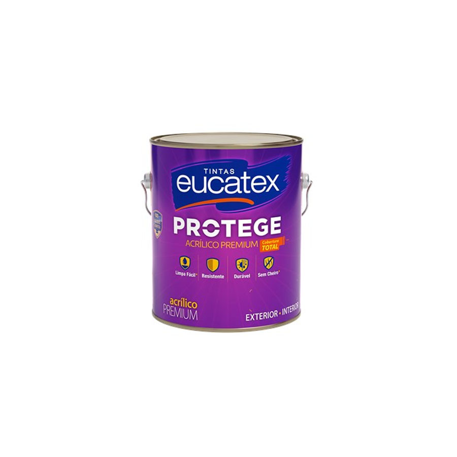 Tinta Protege Acrílico Fosco 18L Branco 2700 – Eucatex - Santa Cruz Acabamentos