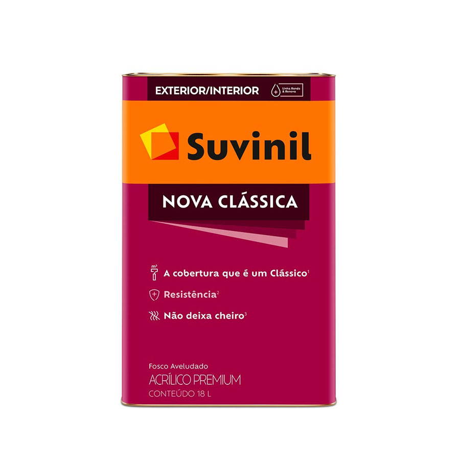 Tinta Acrílico Nova Classic Premium Branco Neve 18L 6975 – Suvinil - Santa Cruz Acabamentos