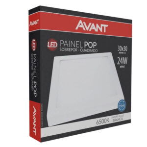 Painel Sobrepor Pop LED 24W Branco 3000K 30x30 Bivolt - Avant