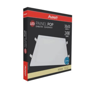 Painel Sobrepor Pop LED 24W Branco 4000K 30x30 Bivolt - Avant