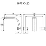 Misturador Lavatório Essence 420 Mesa 1877 Cromado Bica Alta – Fani - Santa Cruz Acabamentos