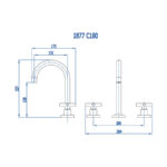 Misturador Lavatório Jade 180 Mesa 1877 Cromado Bica Alta – Fani - Santa Cruz Acabamentos