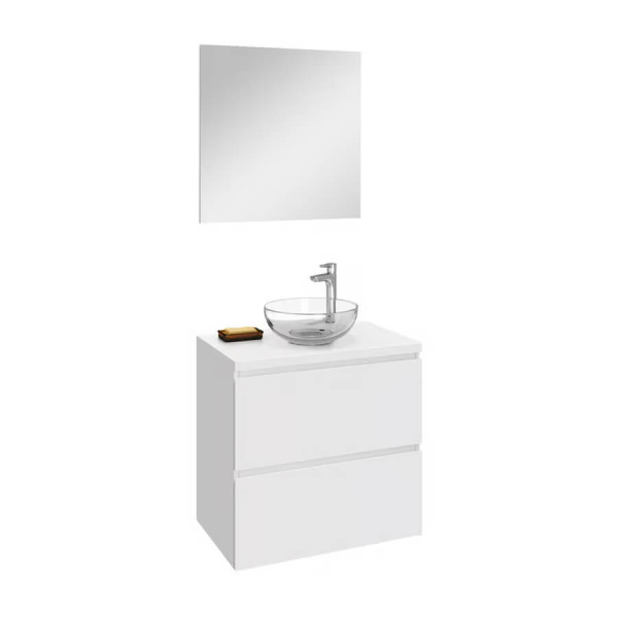 Gabinete Essential 40×80 Com Espelho Branco – Astral - Santa Cruz Acabamentos