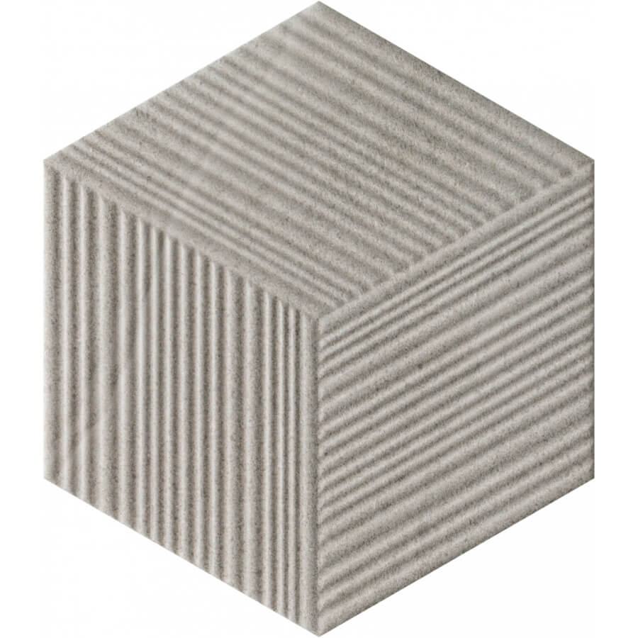 Porcelanato Khali Hex Plisse Gris Mate 18×20,8 – Eliane - Santa Cruz Acabamentos