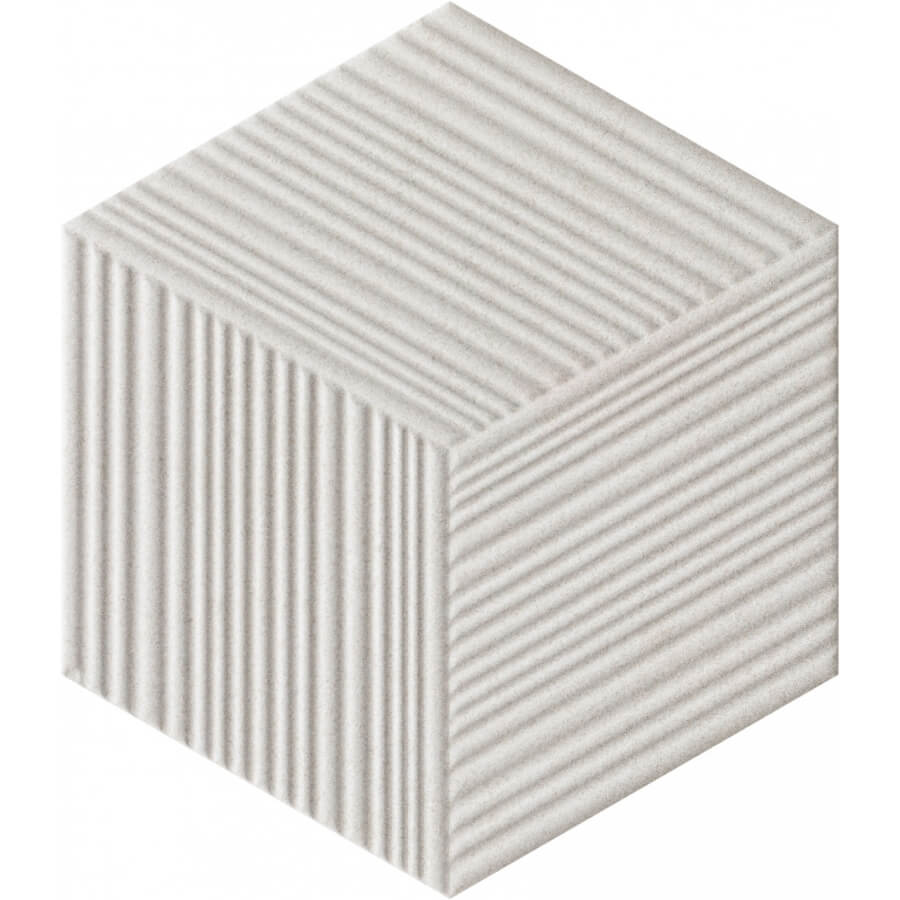 Porcelanato Khali Hex Plisse Off White Mate 18×20,8 – Eliane - Santa Cruz Acabamentos