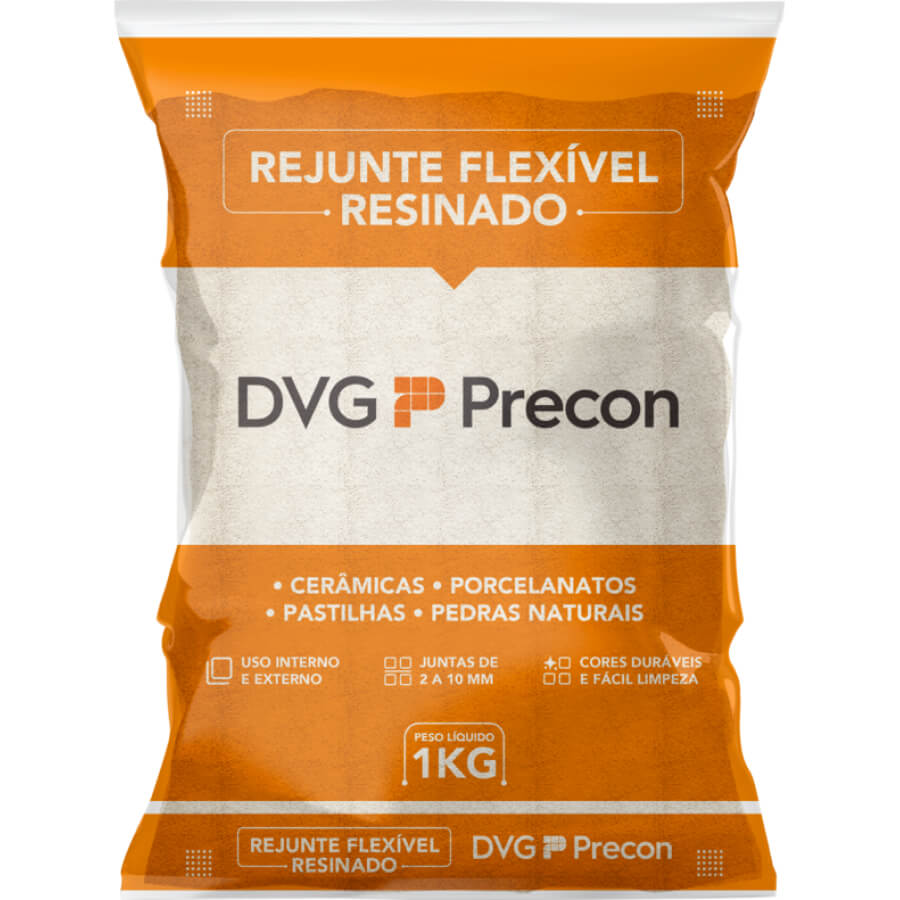 Rejunte Resinado Flexível 1kg Platina – Precon - Santa Cruz Acabamentos