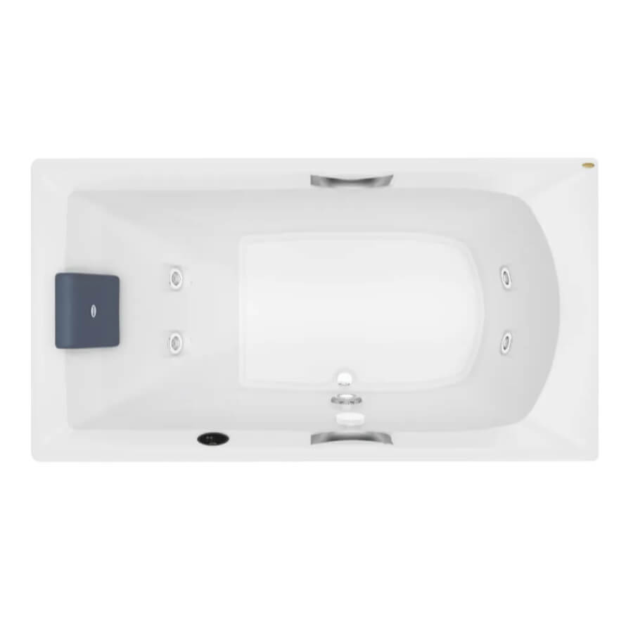 Banheira Com Hidro Carina Ca170110g4a Branco P1 170×110 – Jacuzzi - Santa Cruz Acabamentos