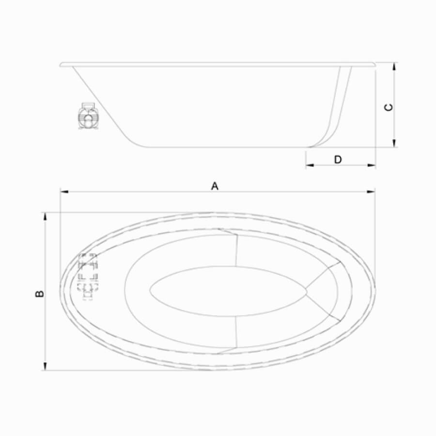 Banheira Com Hidro Eleganza Gel H178xc Branco 180×90 – Astra - Santa Cruz Acabamentos