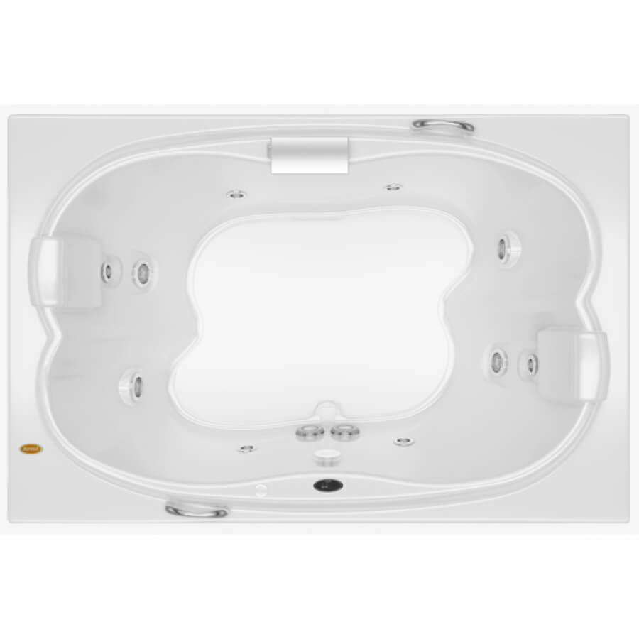 Banheira Com Hidro Eura Ea183120a 10 Jatos Branco 183×120 – Jacuzzi - Santa Cruz Acabamentos