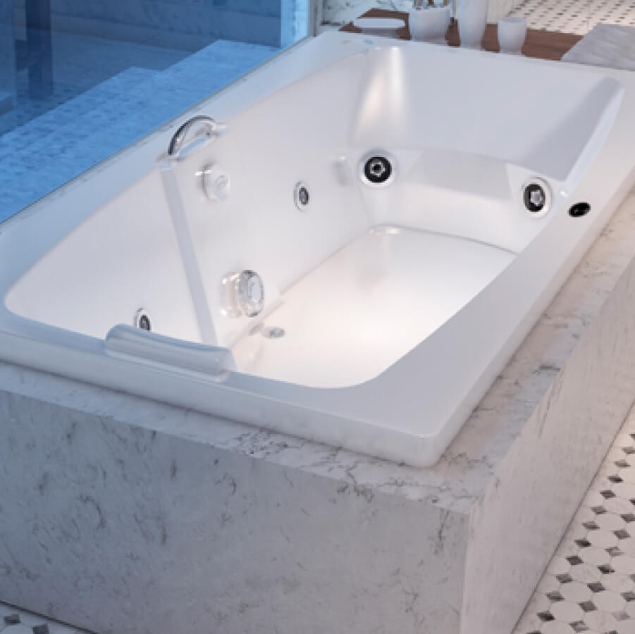 Banheira Com Hidro Mysia My183110g2a 7 Jatos Branco 183×110 – Jacuzzi - Santa Cruz Acabamentos