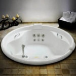 Banheira Com Hidro Paola Pl150rg4a 12 Jatos Branco 150cm Redonda – Jacuzzi - Santa Cruz Acabamentos