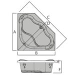 Banheira Com Hidro Vicenza Cril Bege 154×154 – Aquaplas - Santa Cruz Acabamentos