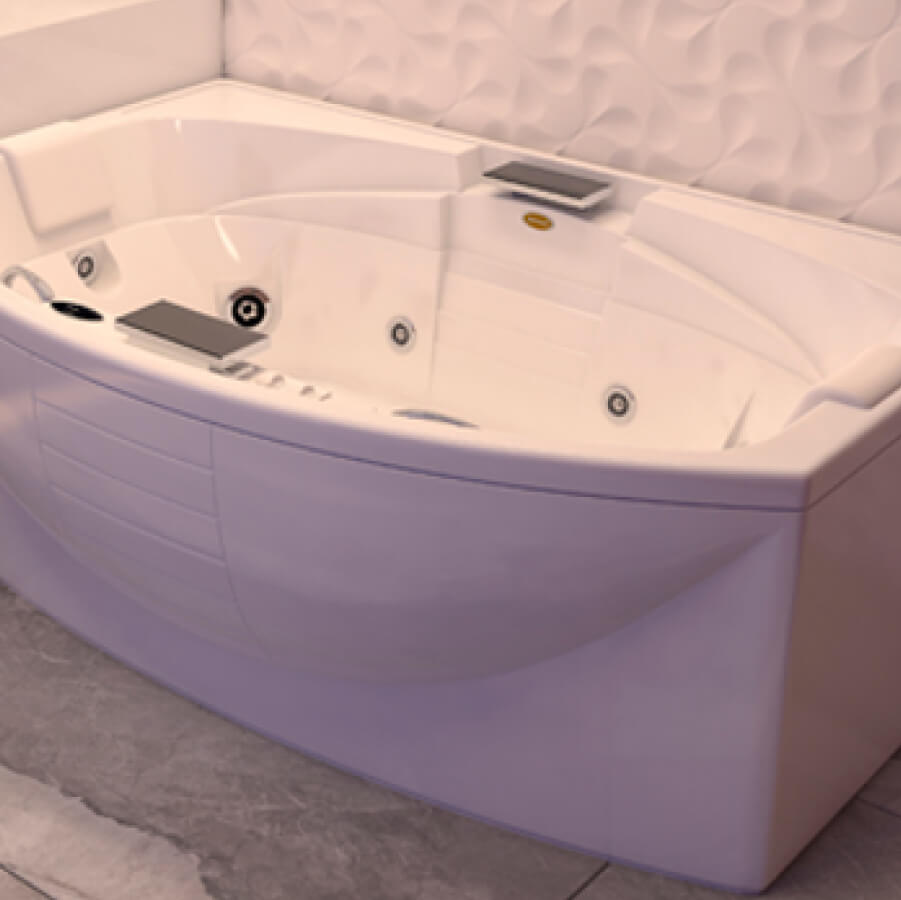 Banheira Hidromassagem Aquecedor Ciprea Cp183122a 10 Jatos Branco 183×122 – Jacuzzi - Santa Cruz Acabamentos