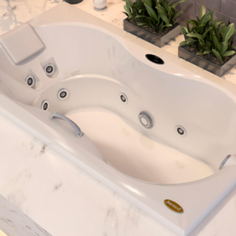 Banheira Hidromassagem Aquecedor Espree Ep15381a 10 Jatos Branco 153×81 – Jacuzzi - Santa Cruz Acabamentos