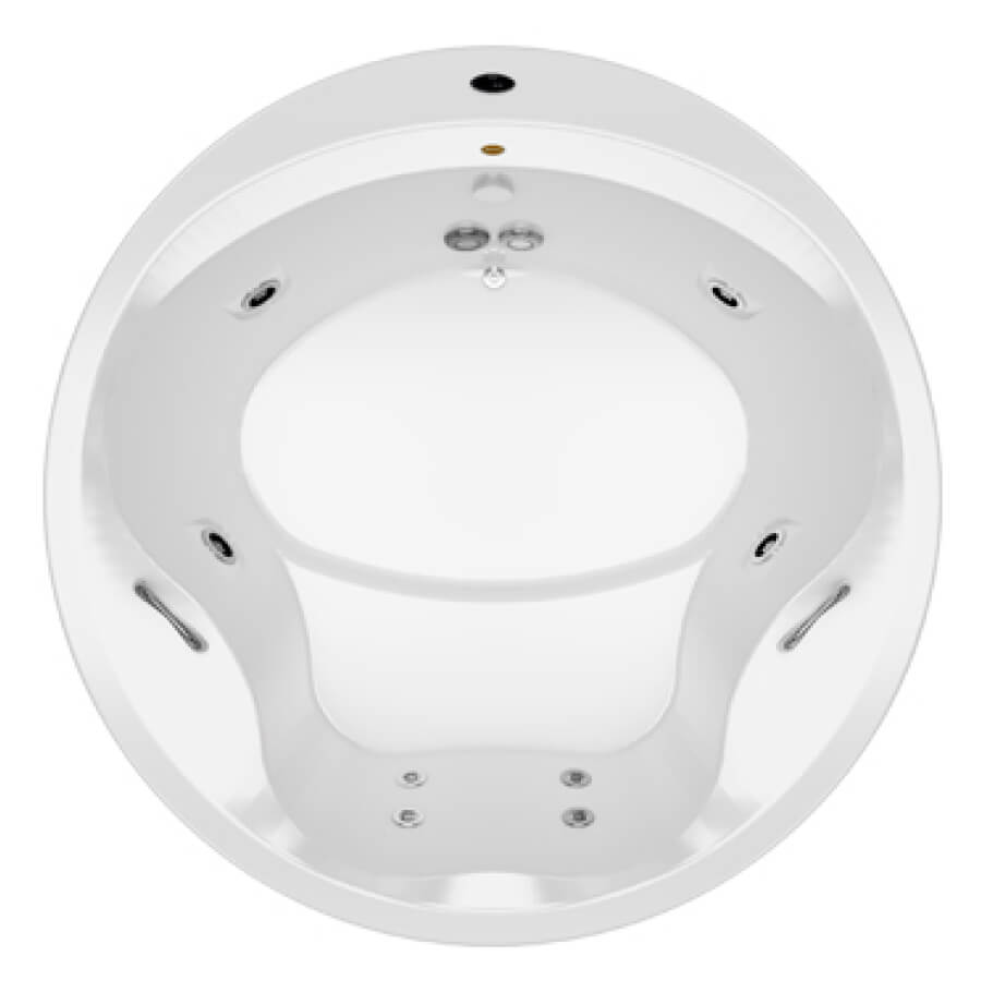 Banheira Hidromassagem Aquecedor Luxura Lx181ra Branco 181cm Redonda – Jacuzzi - Santa Cruz Acabamentos