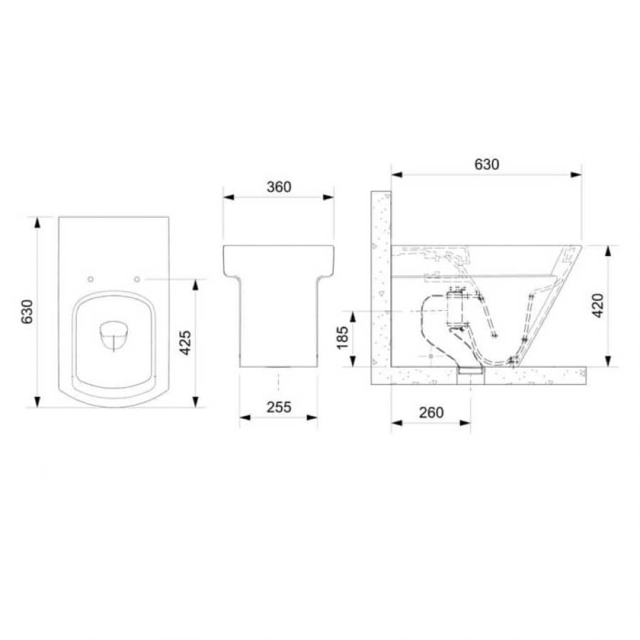 Bacia Dual Hall Branco Roca