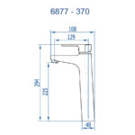 Misturador Lavat Monocomando Bold 370 Mesa 6877 Cromado Bica Alta – Fani - Santa Cruz Acabamentos